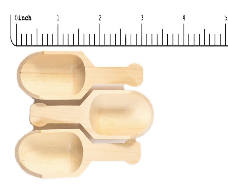 Perfect Stix - Scoop 3- 6ct Scoop 3-10ct Mini Wood Scooper, 3" Long x 11/4" Wide (Pack of 10),Beige - Image 1